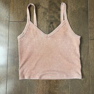 American Eagle Outfitters Blush Ribbed Camisole
